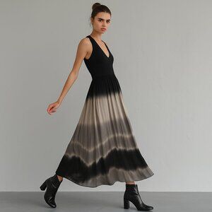 EcoSkin Black Tie Dye Maxi Dress Size M